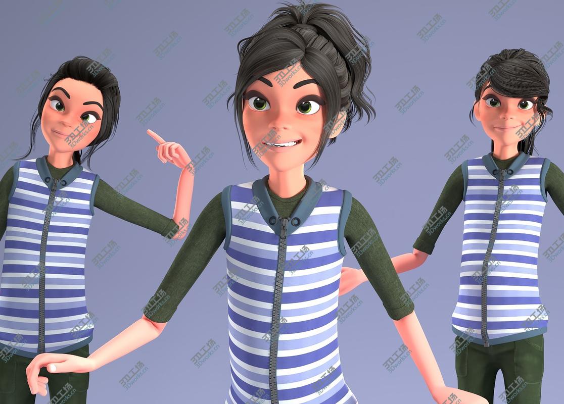 images/goods_img/202105071/3D TOON GiRL 2 - RiGGED model/1.jpg